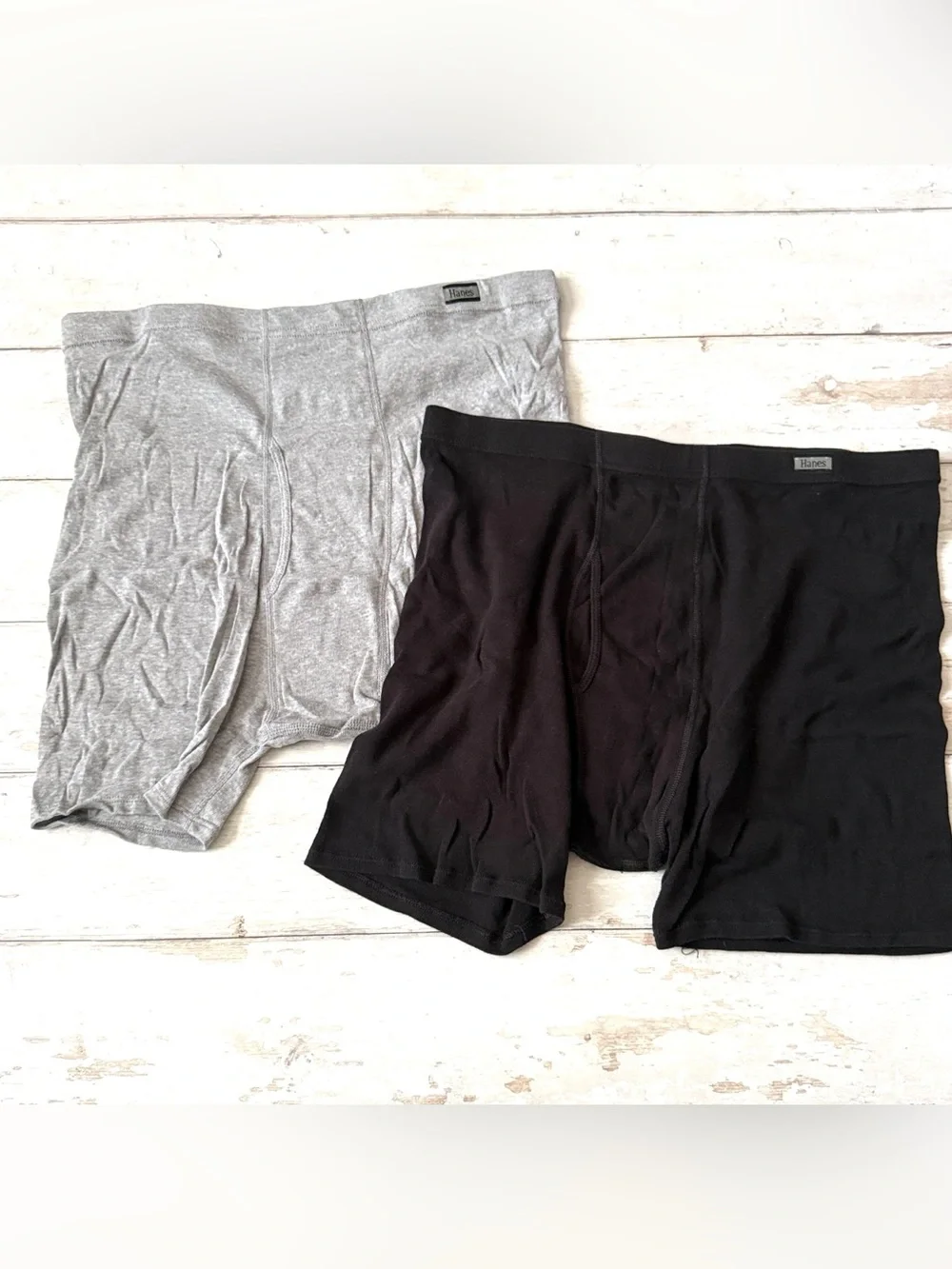 Hanes Men’s Briefs XS Set of 2 Underwear Black Gray